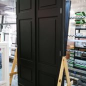 black french doors
